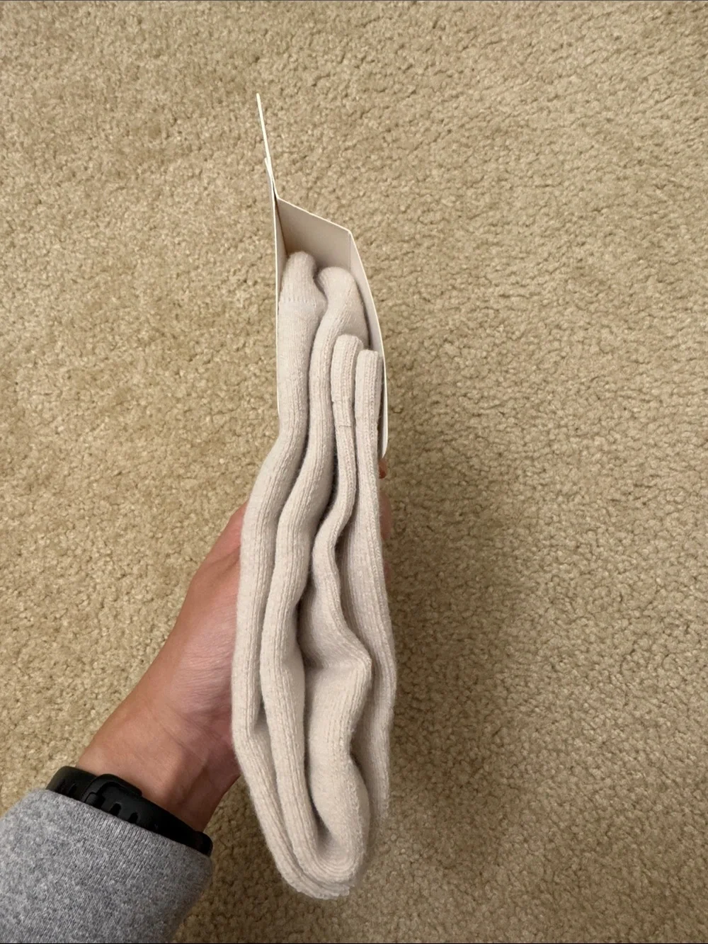 Vuori Half Crew Socks in Salt Heather